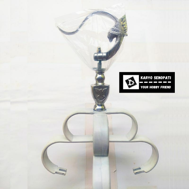 mahkota cakram murai batu+gantungan radja silver mahkota sangkar murai batu