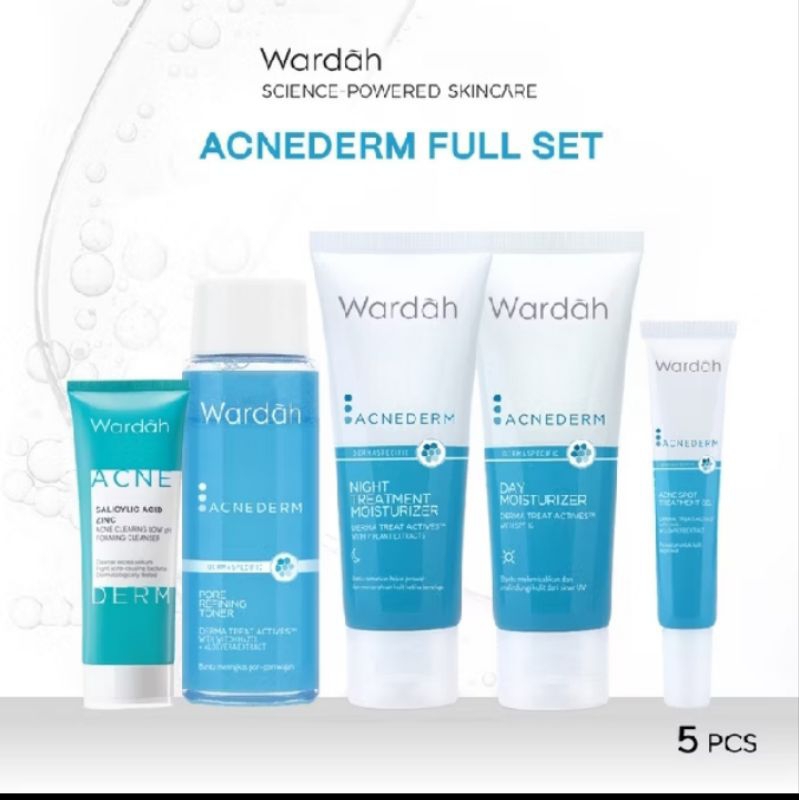 Wardah ACNEDERM Full Set Skin Care