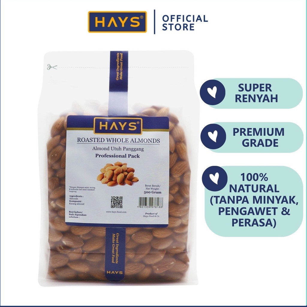 

Almond Utuh Panggang 5 Gram Roasted Whole Almond 5 Gram HAYS