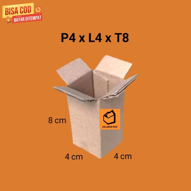 

Kardus 4x4x8 Cm / Kardus Box Packing Polos Tebal Kuat Premium