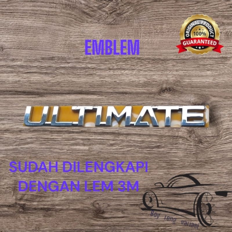 EMBLEM TULISAN ULTIMATE CHOROME ORIGINAL