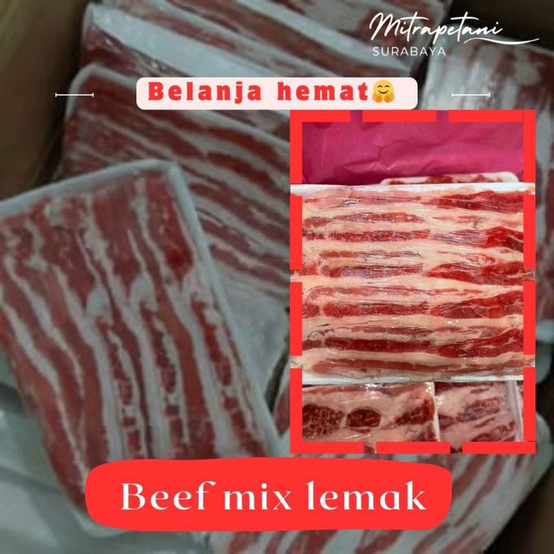 

Beef slice mix fat, daging slice mix lemak, beef slice