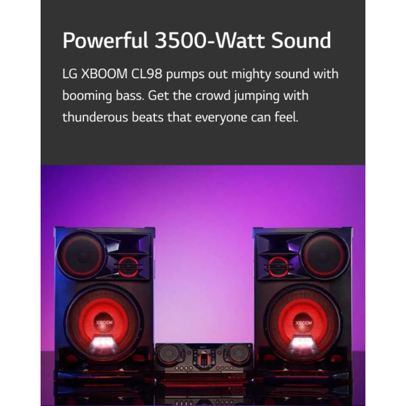 (Khusus Wilayah Kota Palembang) LG AUDIO SPEAKER XBOOM CL98 3500 WATT, Speaker LG XBOOM CL98, Palemb