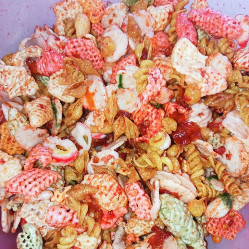 

seblak kering pedas jeruk purut