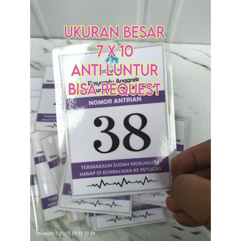 

NOMER ANTRIAN , NOMOR LIVE, NOMER PARKIRAN LAMINATING