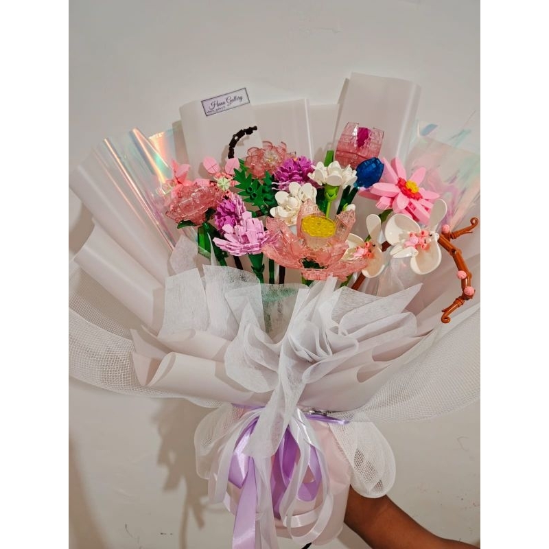 10 tangkai bunga lego,bunga lego buket