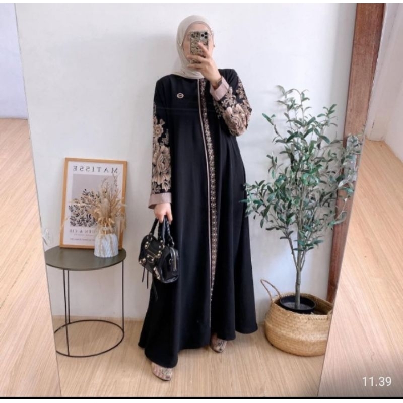 abaya hitam ORI Amore by ruby