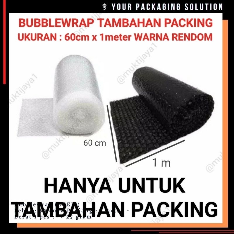 

BUBBLEWRAP 60 • 60cm x 1meter WARNA RENDOM • HANYA UNTUK TAMBAHAN PACKING