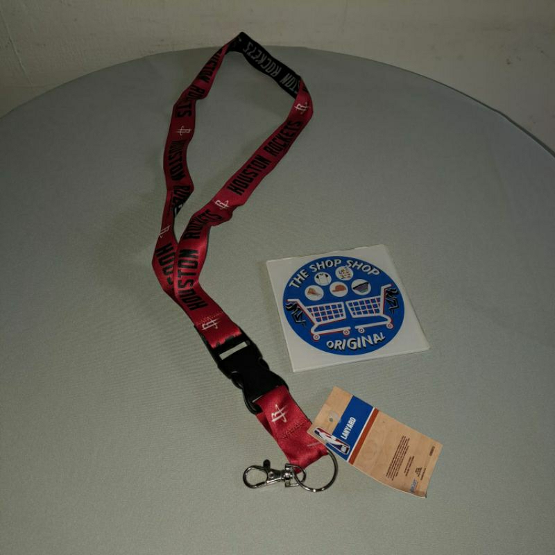 

Tali Gantungan HP ID Card Holder WinCraft NBA Houston Rockets Prime 1 Reversible Lanyard with Buckle Original