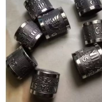 25 biji ring burung merpati baja timbul gravir