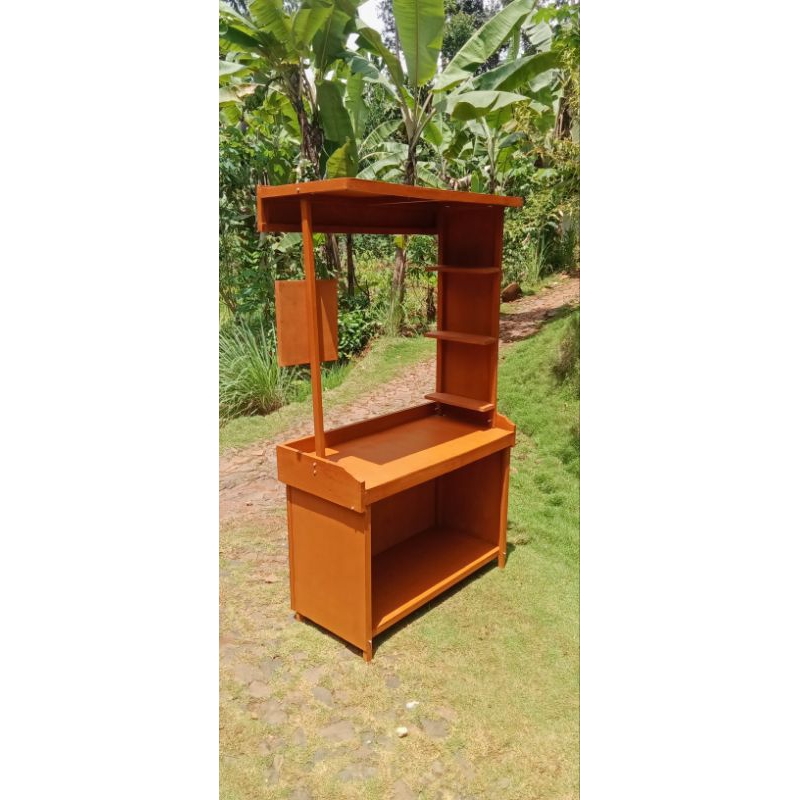 booth portable es minuman kopi/ meja lipat/ meja kompor/Booth event desk bazar/ meja jualan kayu