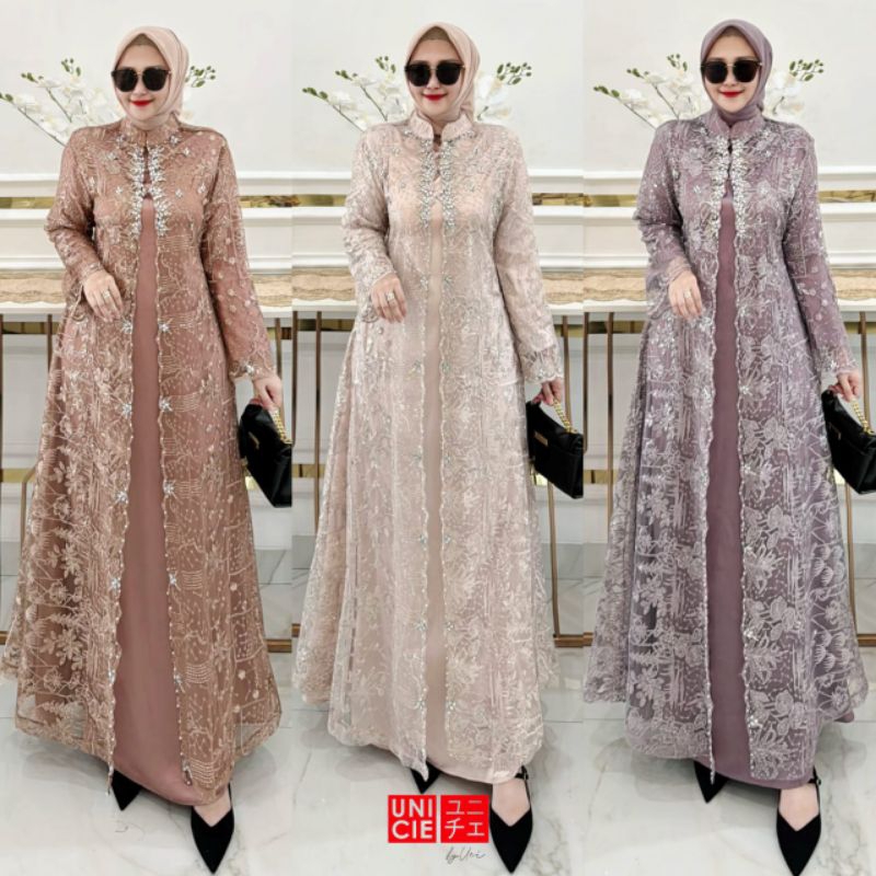 Kazumi deres 2 in 1 | Gamis Outer | Gamis Lebaran | Gamis Pesta | Gamis Kece | Gamis mewah | Gamis o
