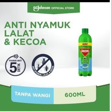 baygon liquid cair 600 ml - baygon liquid botol