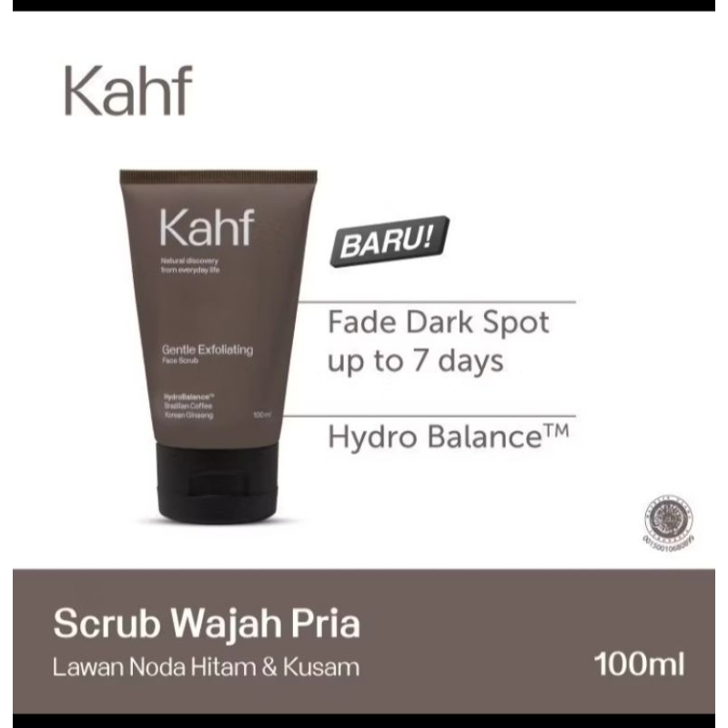 Khaf Gente Expoliating Face scrub 100ml / Sabun wajah pria