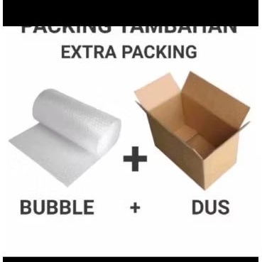 

packing tambahan paket kardus + buble wrap