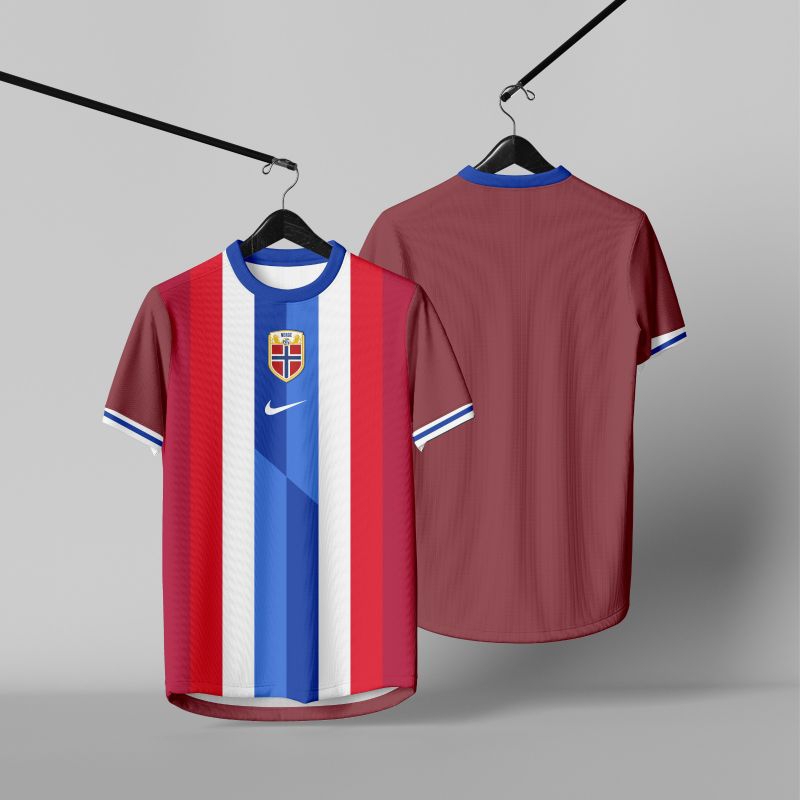 JERSEY NORWEGIA HOME 2024/25 FULL PRINTING GRATIS NAMA DAN NOMOR PUNGGUNG