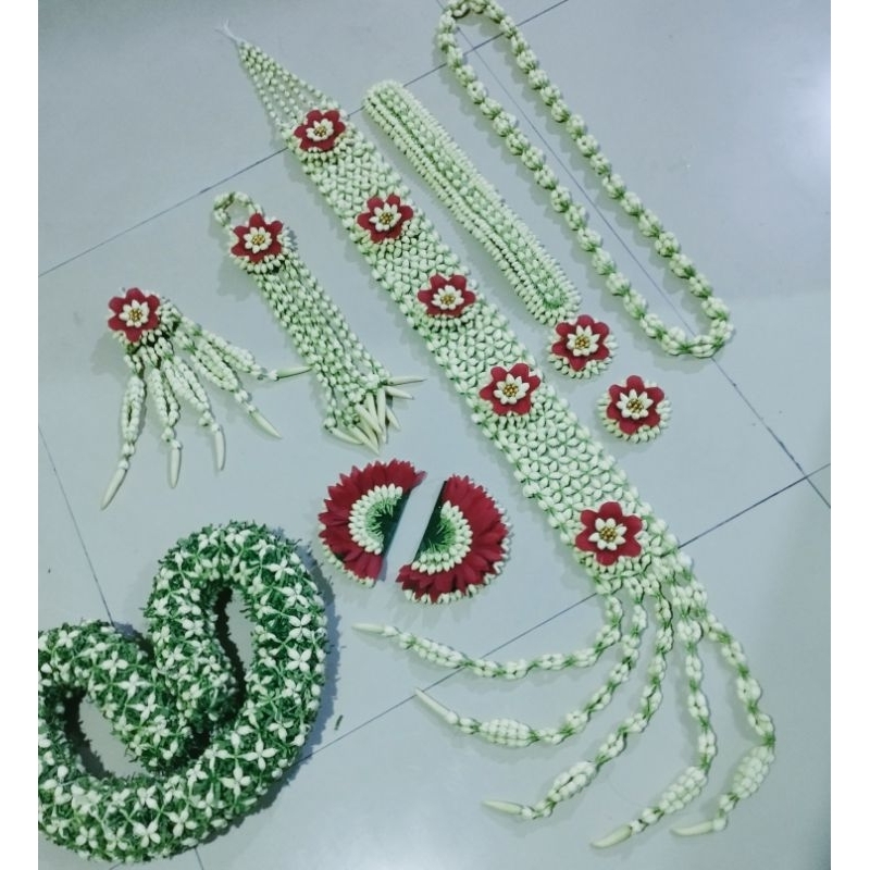 Ronce Melati Solo + Sanggul Pandan / Garuda - Ronce Bunga Melati Asli