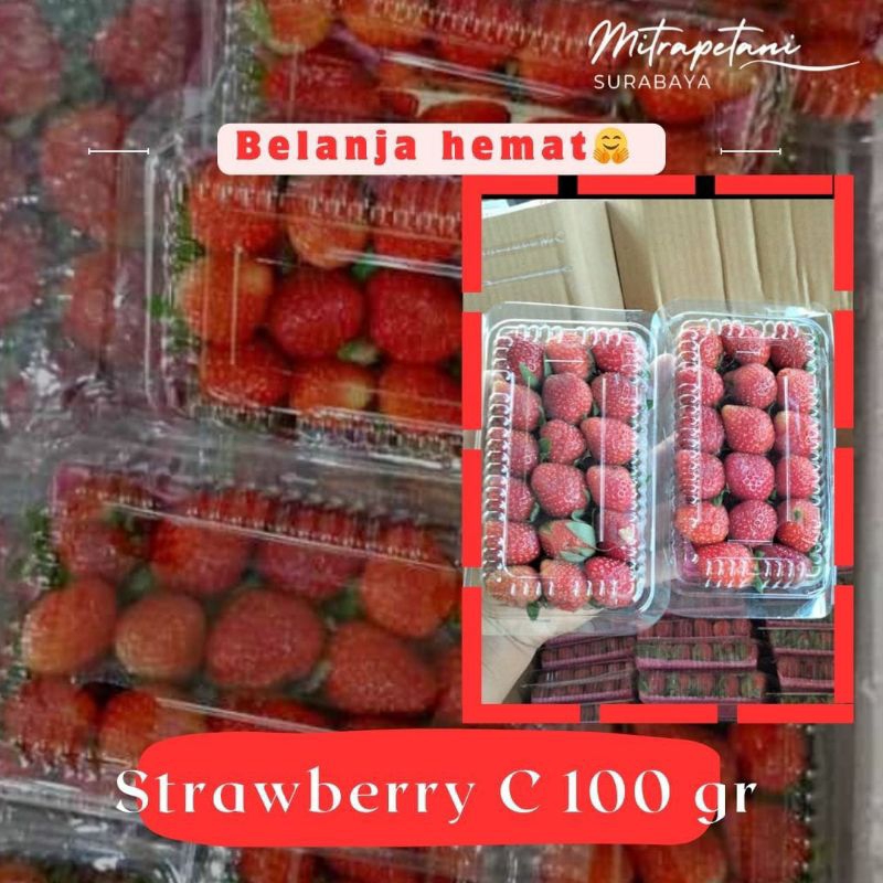 

strawberry grade C 100 gr (1 pck) Strawberry fresh/strawberry segar