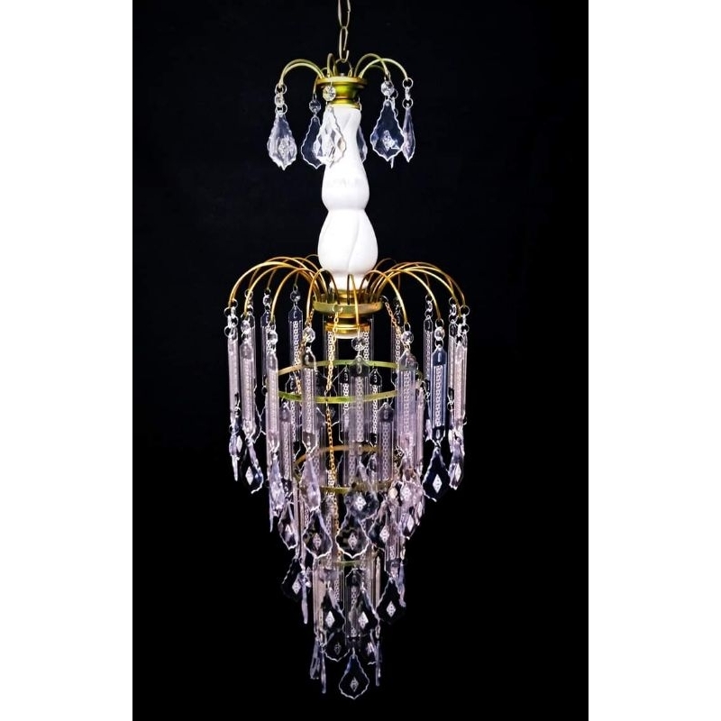 Lampu hias ruang tamu kristal akrilik bening