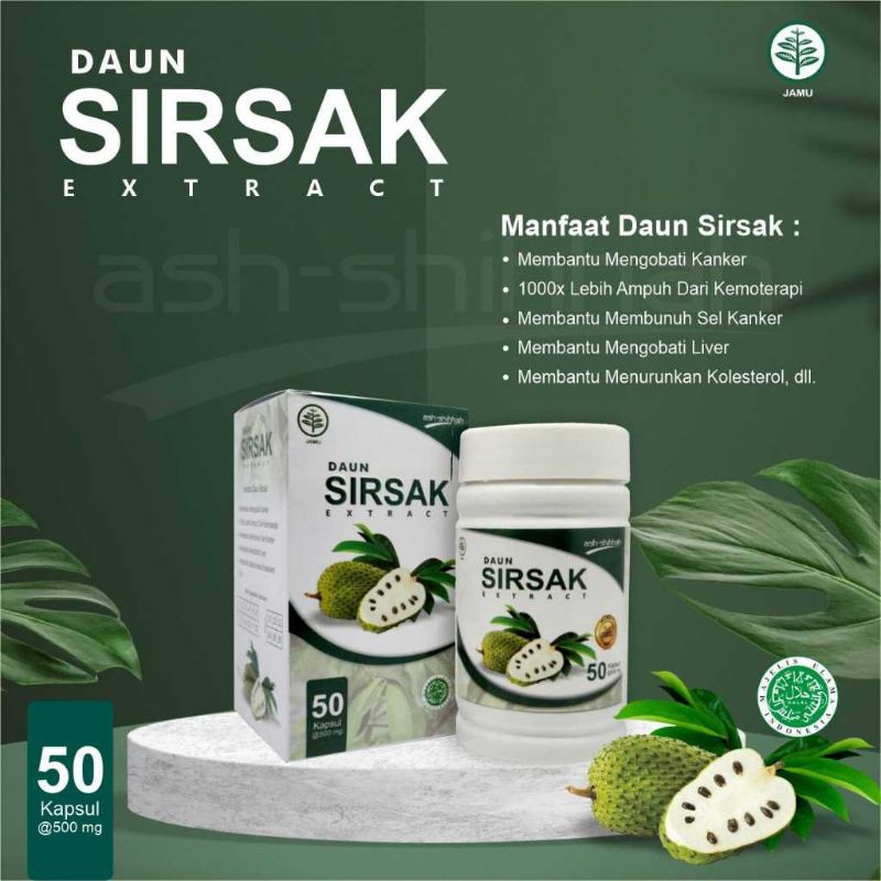 Kapsul Daun Sirsak Ash-shihah // isi 50 kapsul // Kapsul daun sirsak ash