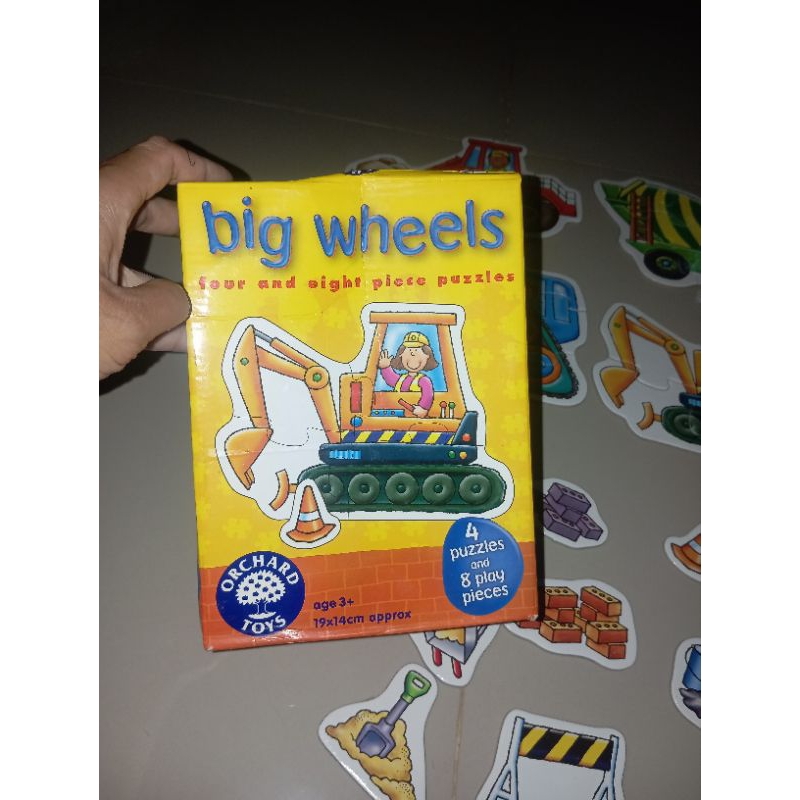 big wheels puzzle from Orchard toys