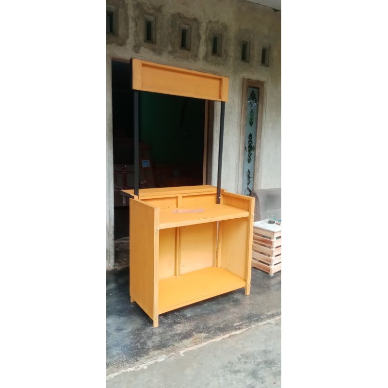 Booth lipat Portable/ booth sosis/ meja jualan/ booth kayu