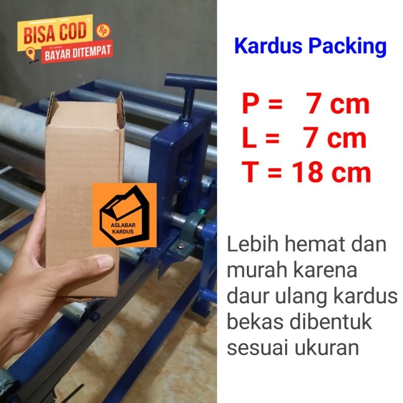 

Karton Kardus Box Packing 7x7x18 cm Murah Hemat Daur Ulang