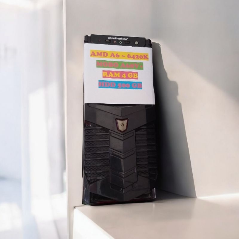 Paket Komputer Processor AMD A6-6420K RAM DDR4 4GB HDD 500GB