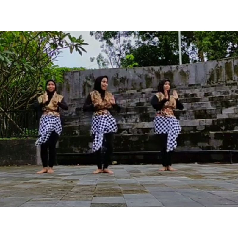 [alkana.acc] XS S M L XL kain motif kotak-kotak rok tari