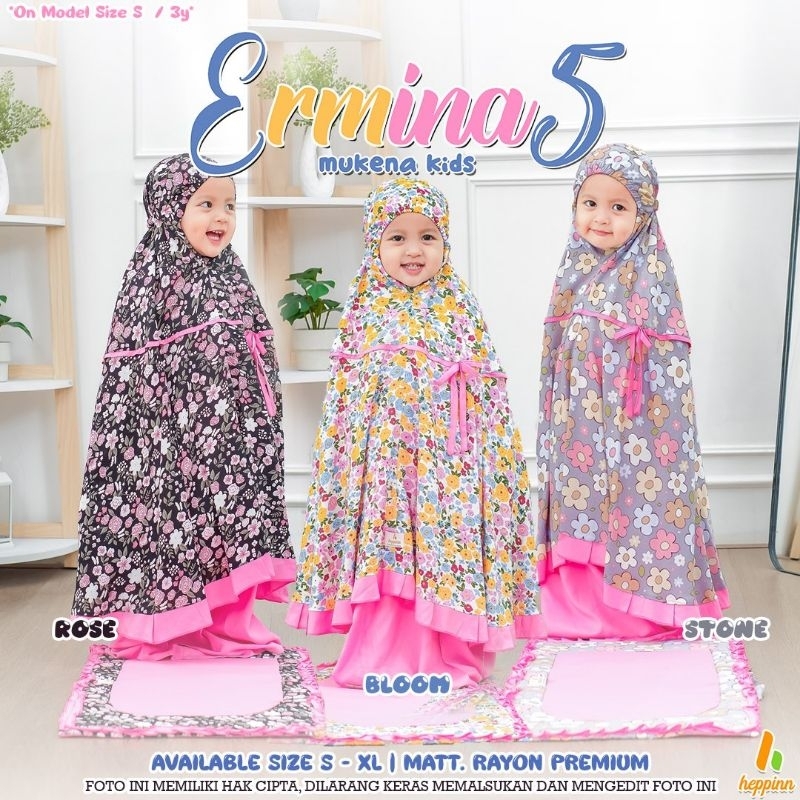 Mukena Anak Rayon Premium Mukenah Balita Ermina Adem Lucu Tas Sajadah 7 12 Tahun