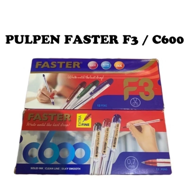 

( 12 pcs ) Pulpen Faster F3 | Faster c600