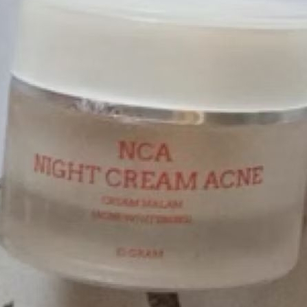 NCA night acne whitening night cream acne glowing murah msglow mkskin L'oreal hadalabo Ella ellena E