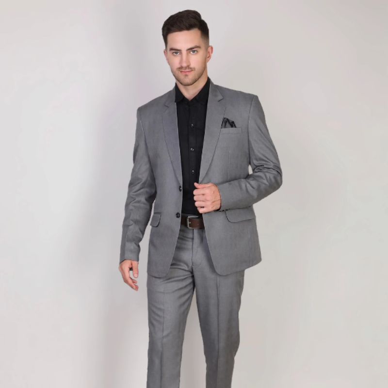 setelan Jas abu tua (jas+celana) setelan jas laki -laki