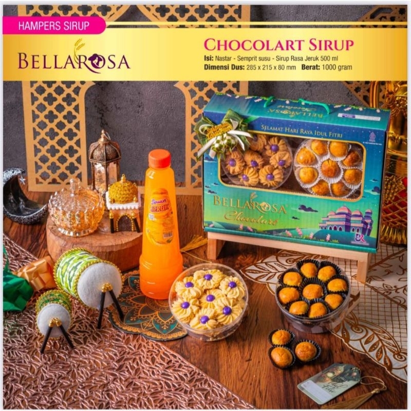 

Bellarosa Chocolart sirup Paket Hampers Lebaran