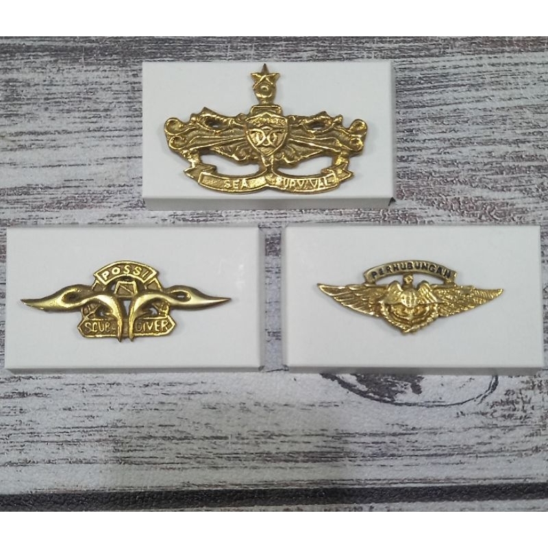 Brevet pin Possi Scuba Difer Pehubungan Polimarin Sea Survival Pelayaran