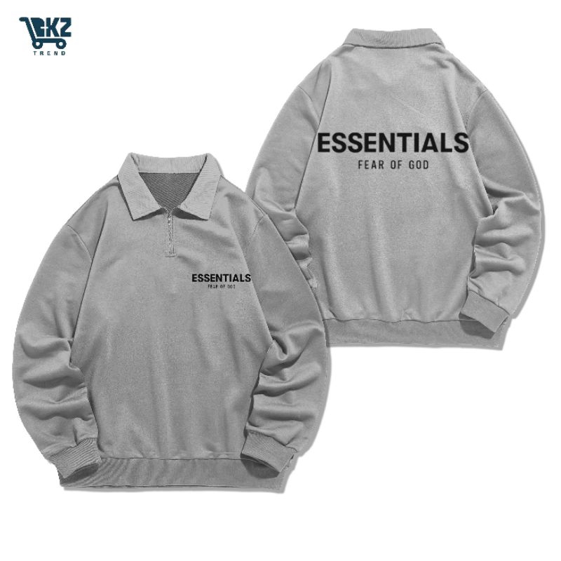 NEWW JAKET HALF ZIPPER ESSENTIALS FEAR OF GOD NEW ABU TEBAL