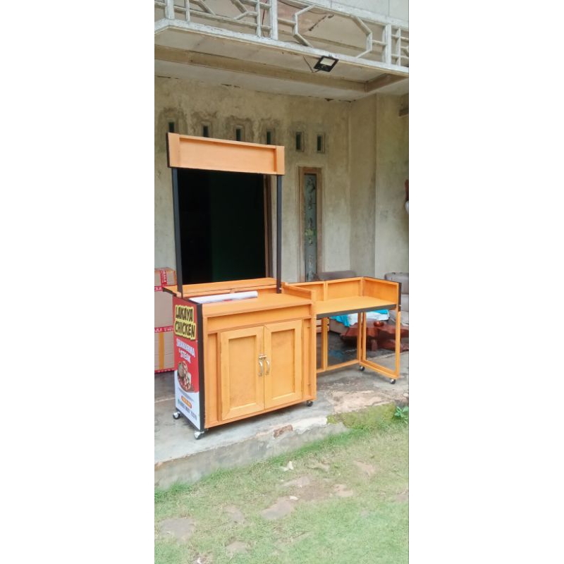 booth lipat portable/ meja kompor/ booth jualan/ booth stand/ meja lipat kayu