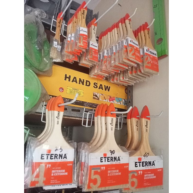 Kuas cat merk Eterna 2 inchi utk tembok, kayu dan besi gagang kayu brush original