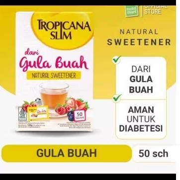 

tropicana slim dari gula buah natural Sweetener 50 sachet