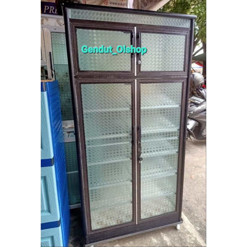 (Khusus Wilayah Kota Palembang) Lemari Rak Sepatu/Sendal, Lemari Rak Kaca Serbaguna, Lemari Helm, Le