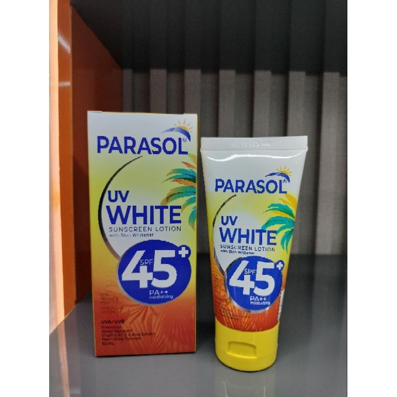 Parasol UV Whitening SPF 45/sunscreen wajah/sunscreen wajah dan badan/sunblok/sunscreen whitening/su