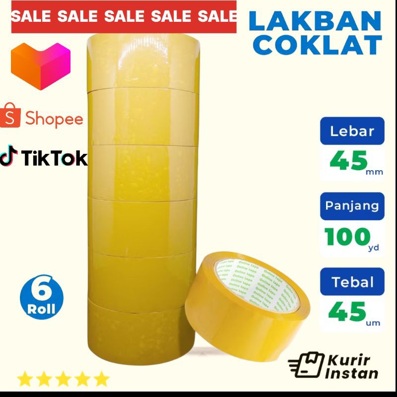

AH Plakban Lakban 45 MM x 50 Meter kualitas daimaru / 2 Inch x 50 M
