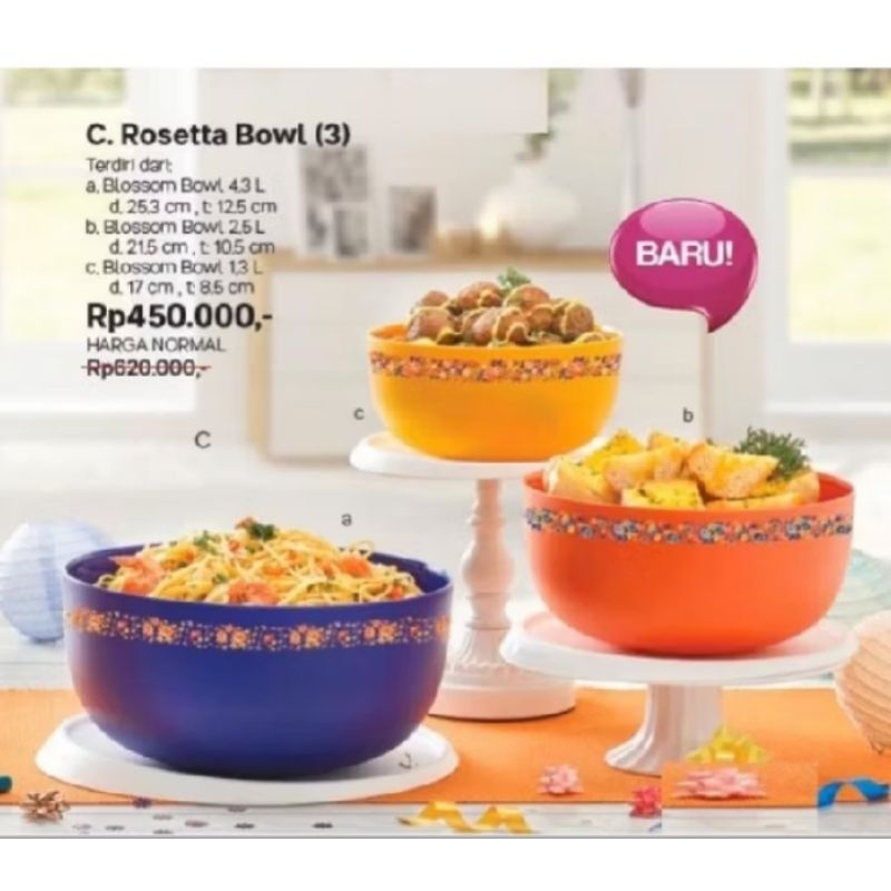 Tupperware promo saleeeeeeeee mangkok Rosetta bowl