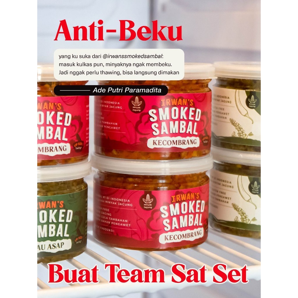

HG Irwan's Smoked Sambal - Sambal Hijau Asap Sambal Homemade Sehat Khas Padang