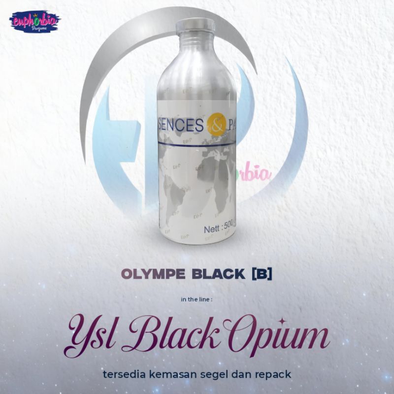 [64]BIBIT PARFUM ORIGINAL ESSENCES - OLYMPE BLACK B (BLACK OPIUM) KEMASAN REPACK