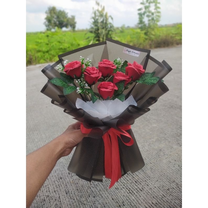 buket bunga artifisial/buket bunga mawar/buket mawar merah