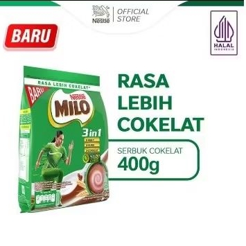 

MILO ACTIV-GO 3IN1 Pouch 400g - susu bubuk rasa coklat