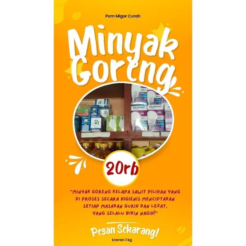 

Pom Minyak Goreng Mini Kemasan Drum Jumbo