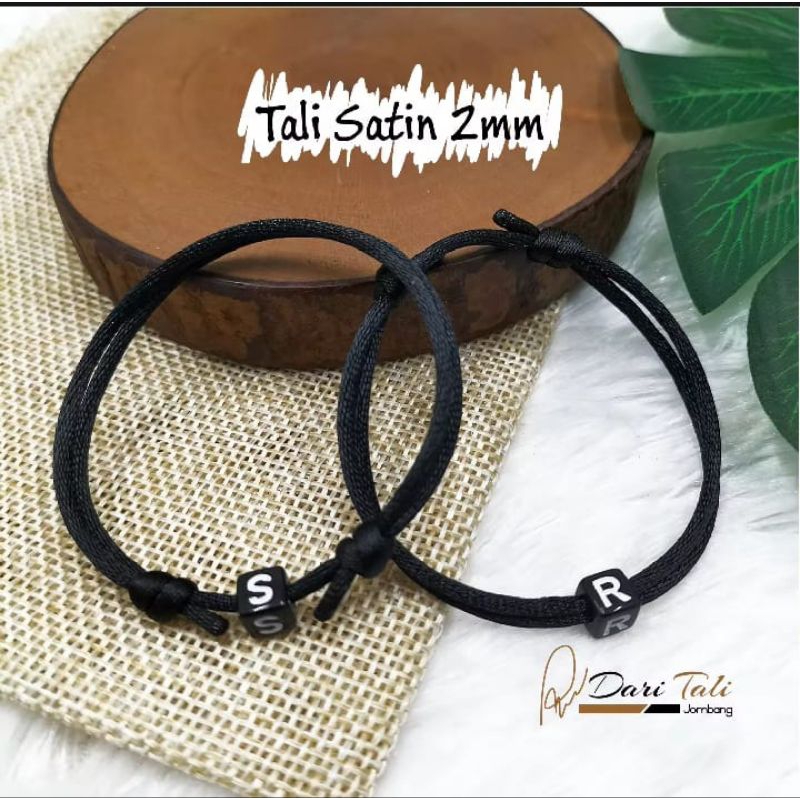 GELANG HURUF / GELANG HURUF INISIAL / GELANG HURUF TALI SATIN