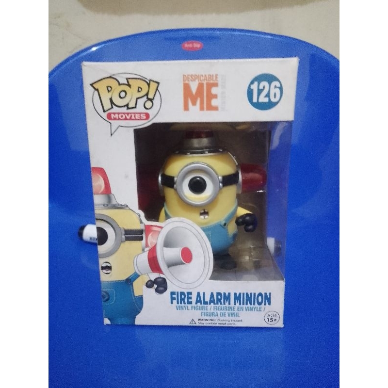 figure funko pop movies fire alarm Minion